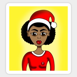 Christmas black santa Sticker